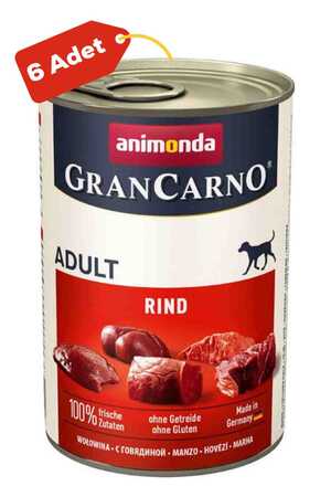 ANIMONDA - Animonda Gran Carno Sığır Etli Yetişkin Köpek Konservesi 6X400Gr 6Lı