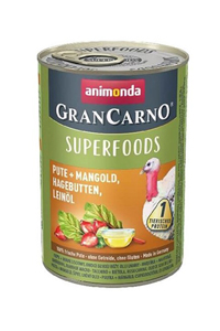ANIMONDA - Animonda Gran Carno Superfoods Hindi Pazı Ve Kuşburnu Yetişkin Köpek Konservesi 400gr
