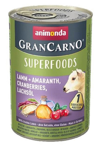 Animonda Gran Carno Superfoods Kuzu Amarant ve Kızılcıklı Yetişkin Köpek Konservesi 400gr