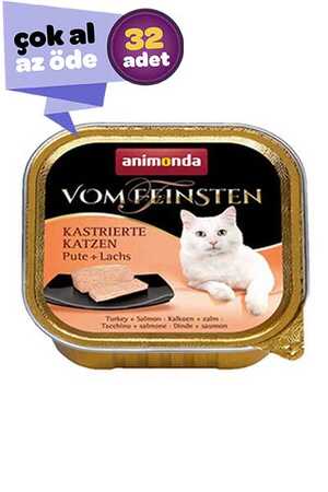 ANIMONDA - Animonda Hindi ve Somonlu Kısırlaştırılmış Kedi Konservesi 32x100gr (32li)