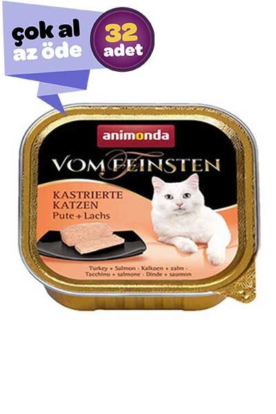 Animonda Hindi ve Somonlu Kısırlaştırılmış Kedi Konservesi 32x100gr (32li)