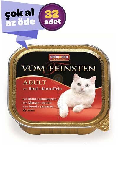 Animonda Sığır Eti ve Patatesli Yetişkin Kedi Konservesi 32x100gr (32li)