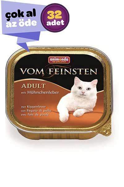 Animonda Tavuk ve Ciğerli Yetişkin Kedi Konserve 32x100gr (32li)