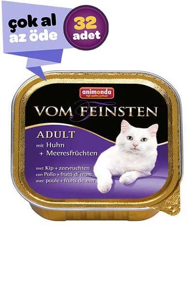 Animonda Tavuk ve Deniz Mahsullü Yetişkin Kedi Konservesi 32x100gr (32li)