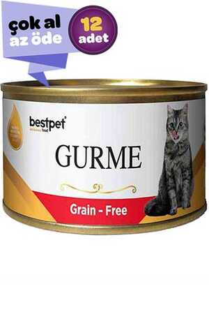 BESTPET - Best Pet Gurme Tahılsız Jöleli Biftekli Yetişkin Kedi Konservesi 12x100gr (12li)