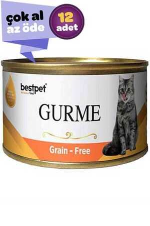 BESTPET - Best Pet Gurme Tahılsız Jöleli Somonlu Yetişkin Kedi Konservesi 12x100gr (12li)