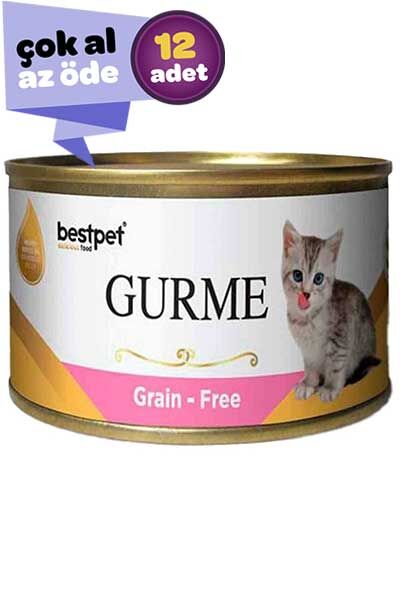 Best Pet Gurme Tahılsız Jöleli Tavuklu Yavru Kedi Konservesi 12x100gr (12li)