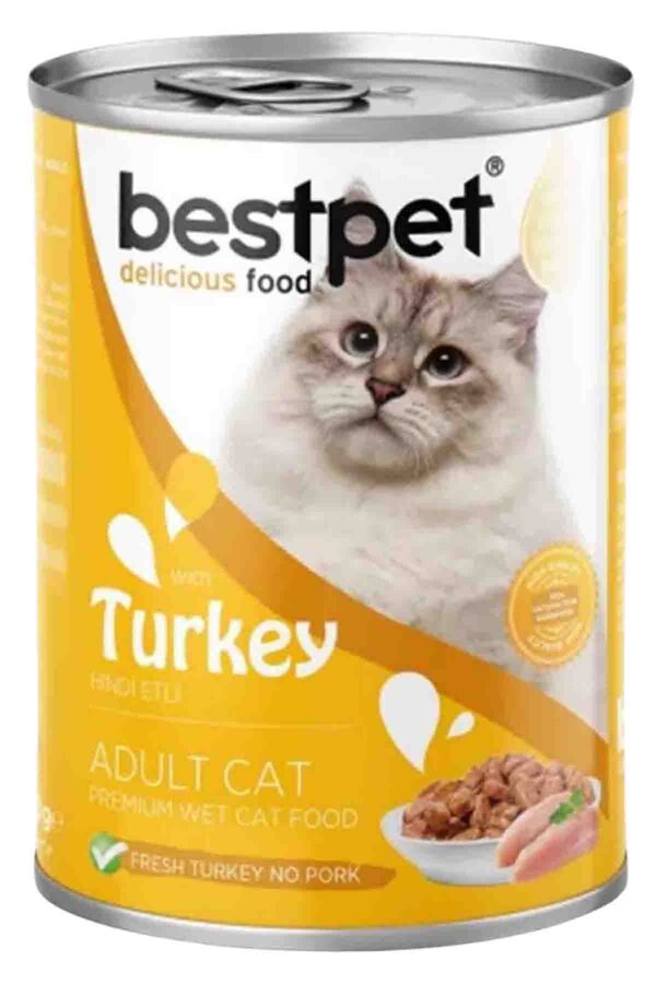 BestPet Hindi Etli Yetişkin Kedi Konservesi 400gr