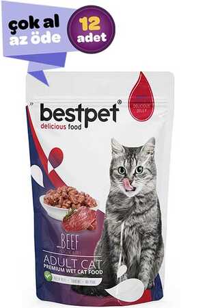 BESTPET - Bestpet Biftekli Kedi Konservesi 12x85gr (12li)