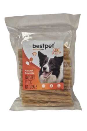 BESTPET - BestPet Burgu Doğal Kemik Çubuk Köpek Ödülü 350gr