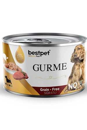 BESTPET - Bestpet Gurme Junior Puppy Biftekli Parça Etli Yetişkin Köpek Konservesi 200gr