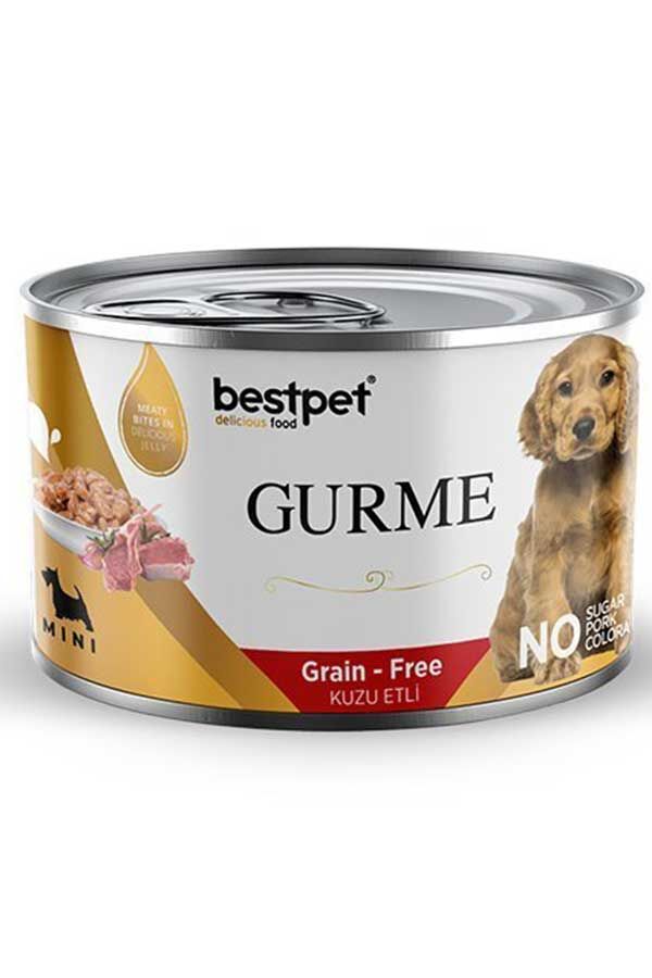 Bestpet Gurme Junior Puppy Kuzulu Parça Etli Yavru Köpek Konservesi 200gr