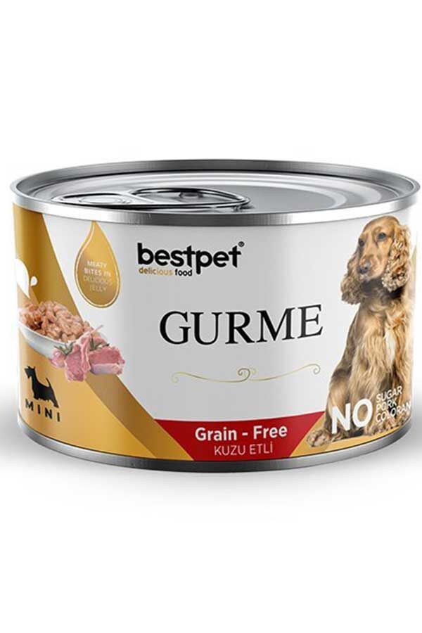 Bestpet Gurme Kuzulu Parça Etli Yetişkin Köpek Konservesi 200gr