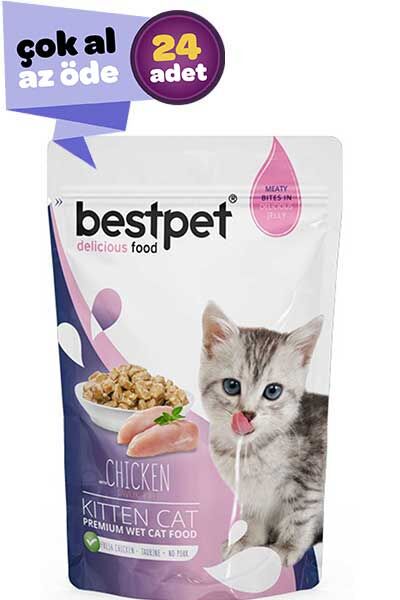 Bestpet Kitten Tavuklu Yavru Kedi Konservesi 24x85gr (24lü)