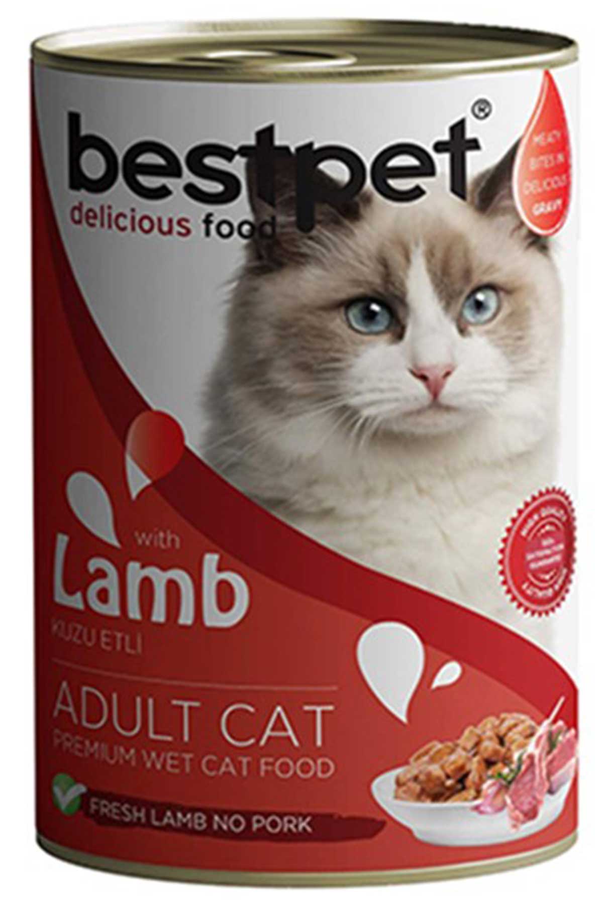 BestPet Kuzulu Jöleli Yetişkin Kedi Konservesi 400gr