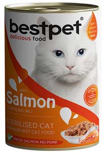 BESTPET - BestPet Somonlu Kısırlaştırılmış Kedi Konservesi 400gr