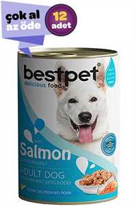 BESTPET - Bestpet Somonlu Yetişkin Köpek Konservesi 12x400gr (12li)