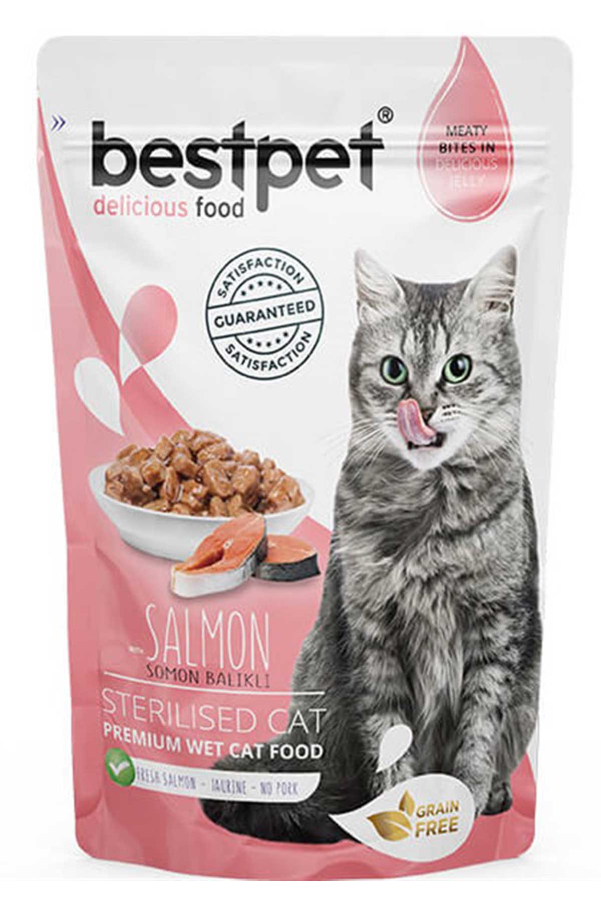 BestPet Sterilised Jelly Pouch Somonlu Kedi Maması 85 Gr