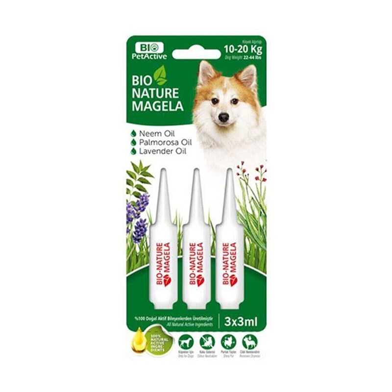 Bio PetActive Bio Nature Köpek Tüy ve Deri Bakım Damlası 3ml-10-20kg-Yeşil