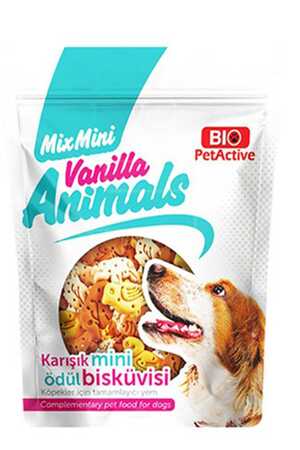 Bio Pet Active Mix Mini Vanilla Karışık Köpek Ödül Bisküvisi 200gr