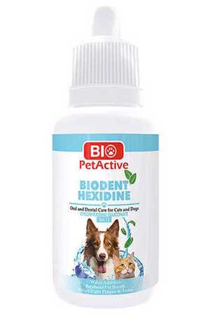Bio PetActive Biodent Hexidine Kedi ve Köpek Ağız Ve Diş Bakım Solüsyonu 50ml