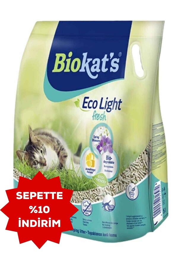Biokats Eco Light Fresh Spring Blossom Bahar Çiçeği Kokulu Pelet Kedi Kumu 5lt