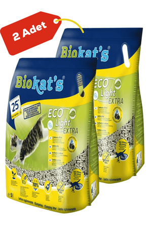 Biokats Pelet Kedi Kumu Eco Light Extra 2x5lt - Thumbnail