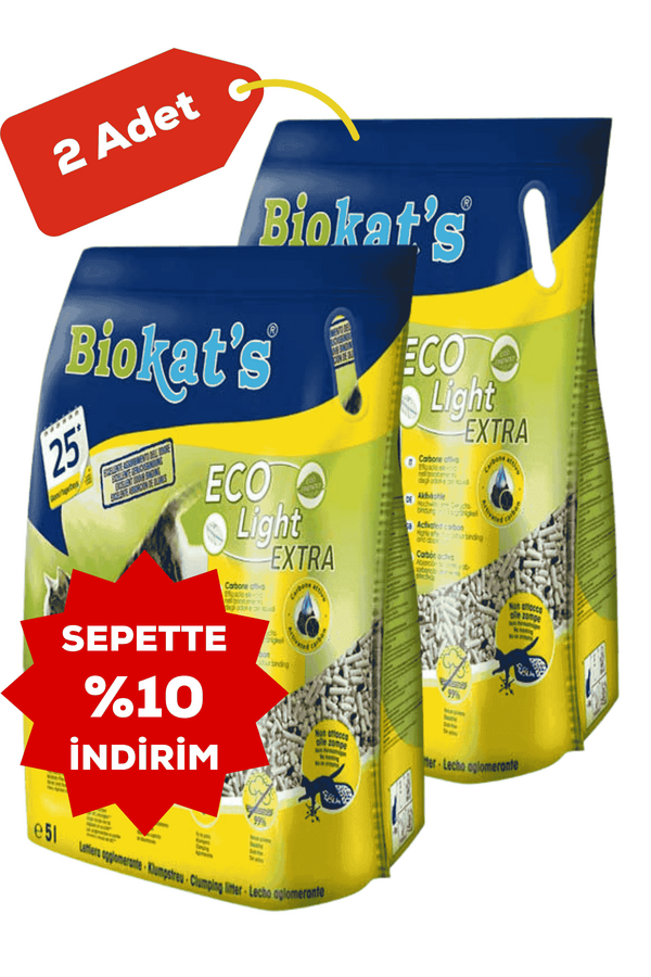 Biokats Pelet Kedi Kumu Eco Light Extra 2x5lt 
