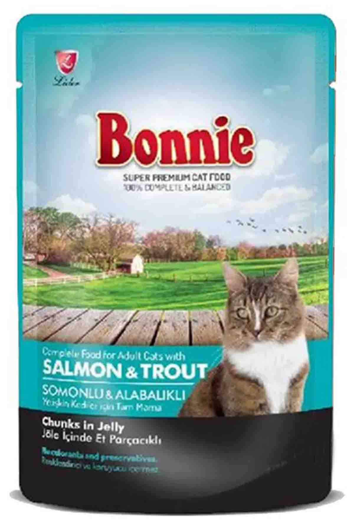 Bonnie Pounch Somonlu Kedi Konservesi 85gr