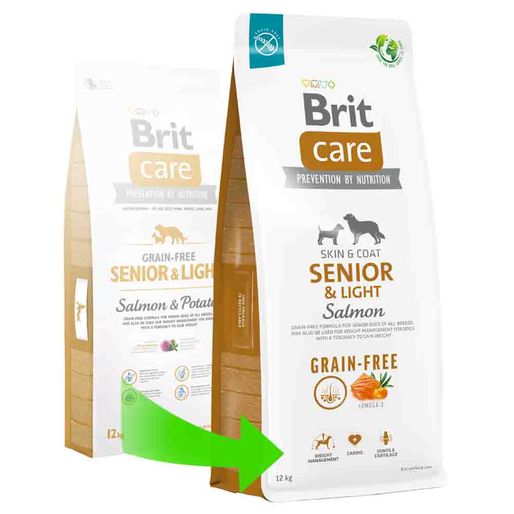 Brit Care Skin&Coat Senior&Light Somonlu Tahılsız Köpek Maması 3kg
