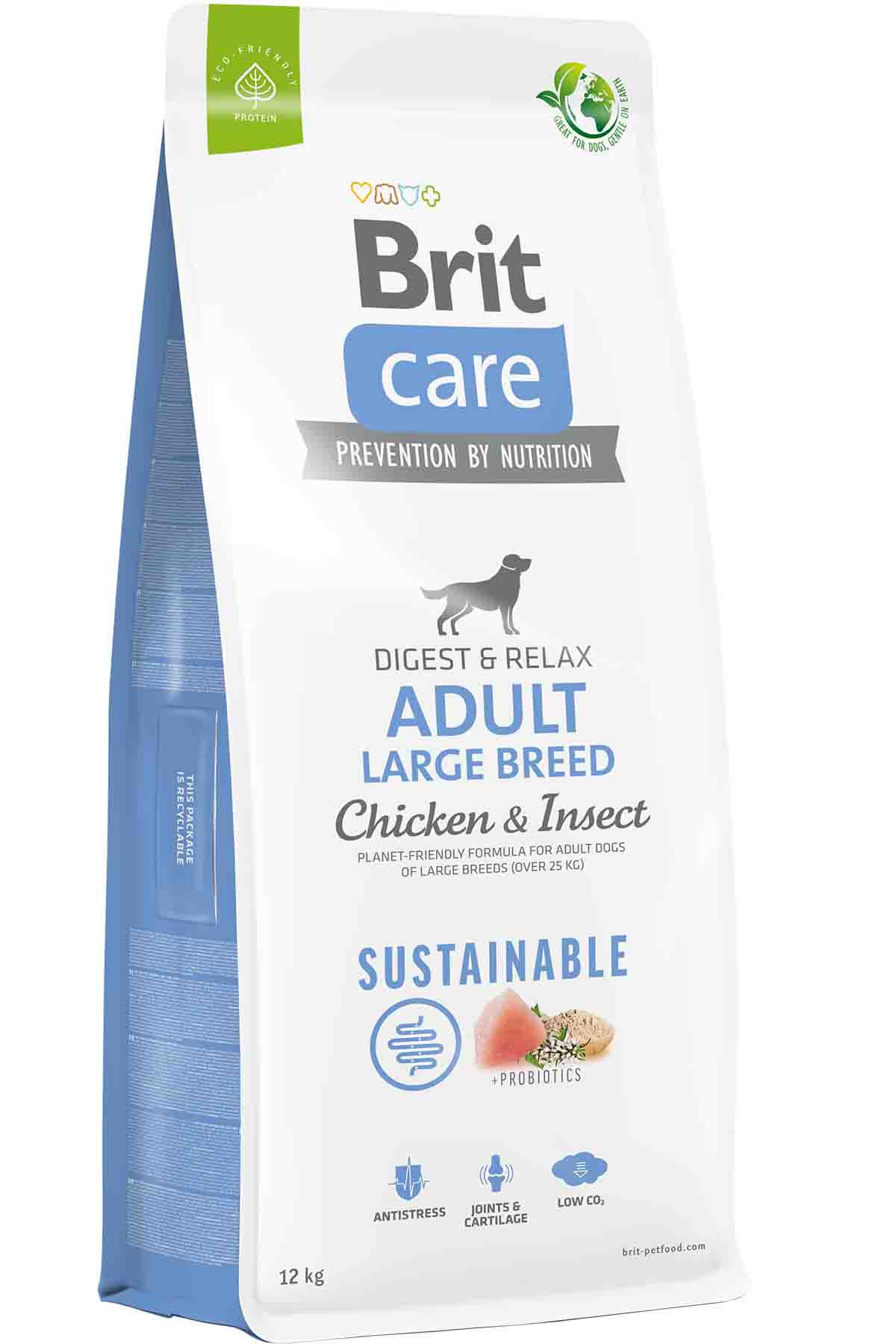 Brit Care Digest & Relax Tavuklu Larva Proteinli Büyük Irk Yetişkin Köpek Maması 12kg