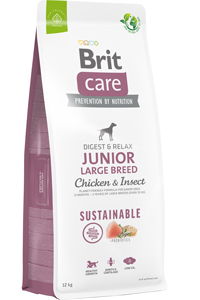 Brit Care Digest & Relax Tavuklu ve Larvalı Büyük Irk Yavru Köpek Maması 12kg