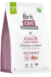 Brit Care Digest & Relax Tavuklu ve Larvalı Büyük Irk Yavru Köpek Maması 3kg