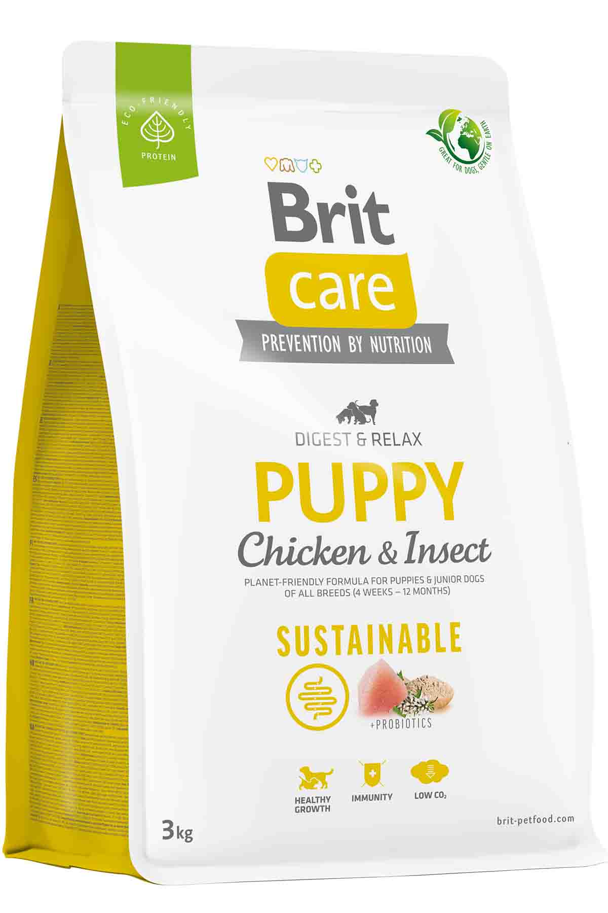 Brit Care Digest & Relax Tavuklu Larva Proteinli Yavru Köpek Maması 3kg