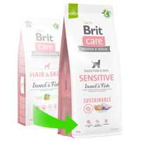 -DELIST- Brit Care Sensitive Digeston & Skin Balıklı Larvalı Yetişkin Köpek Maması 12kg