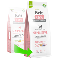 BRIT - Brit Care Sensitive Digeston & Skin Balıklı Larvalı Yetişkin Köpek Maması 12kg