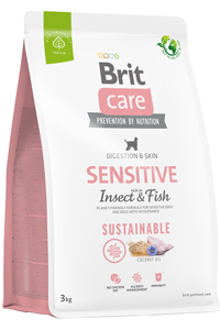 Brit Care Sensitive Digeston & Skin Balıklı Larvalı Yetişkin Köpek Maması 3kg