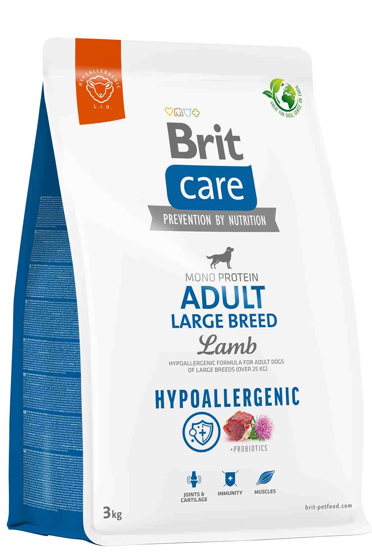 Brit Care Mono Protein Hipoalerjenik Kuzu Etli Büyük Irk Yetişkin Köpek Maması 3kg