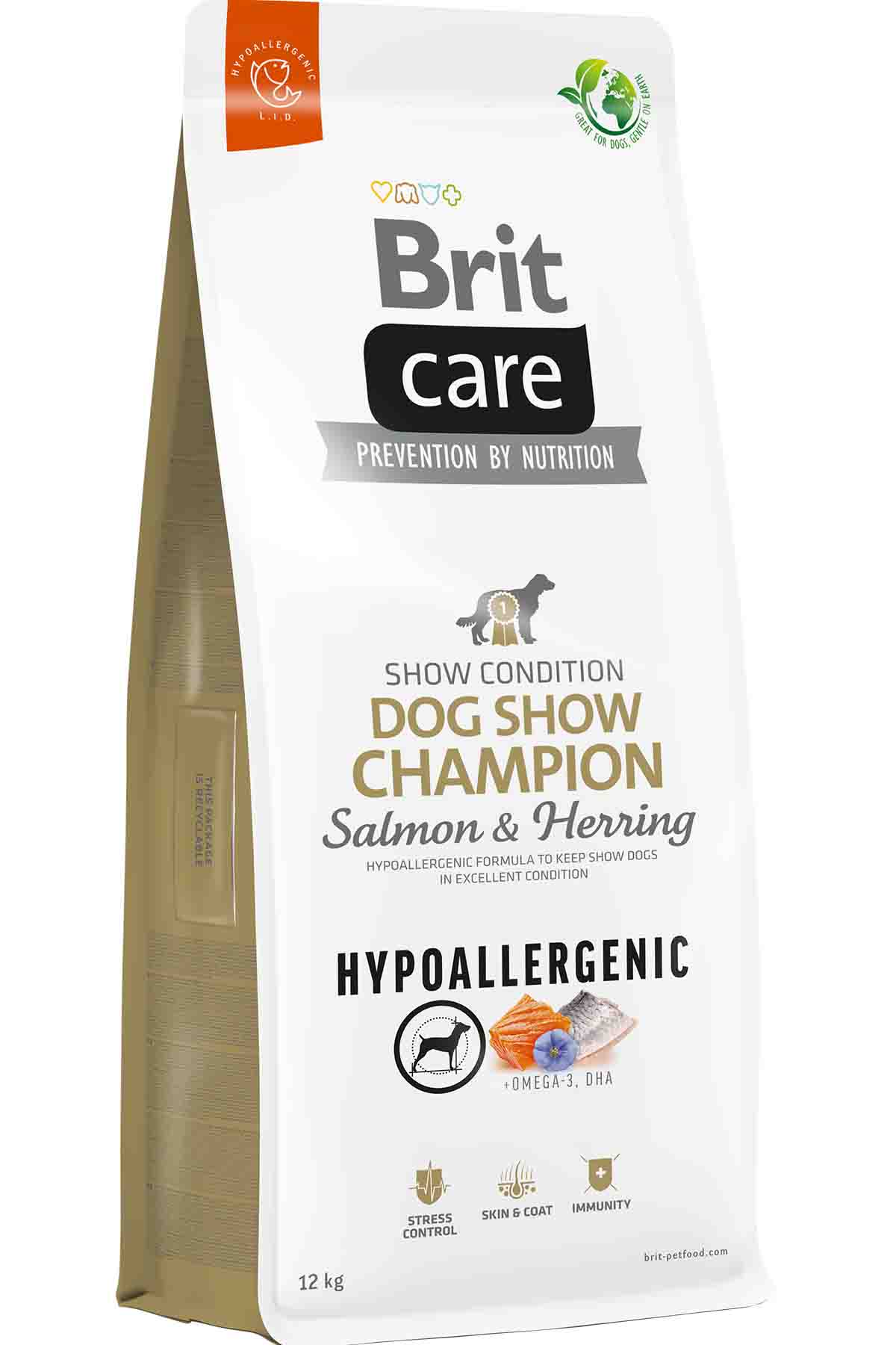 Brit Care Hipoalerjenik Dog Show Champion Somonlu ve Ringa Balıklı Yetişkin Köpek Maması 12kg