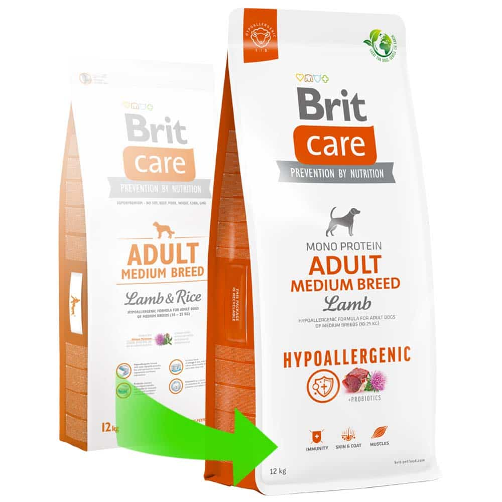 Brit Care Mono Protein Hipoalerjenik Kuzu Etli Orta Irk Yetişkin Köpek Maması 3kg