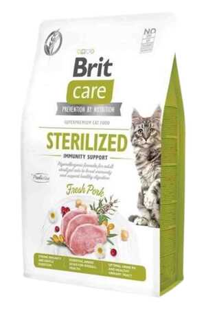 BRIT - Brit Care Immunity Support Domuz Etli Tahılsız Kısırlaştırılmış Kedi Maması 2kg