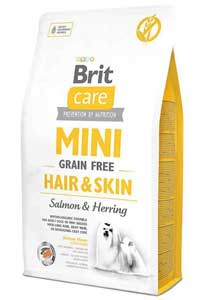 BRIT - Brit Care Mini Hair & Skin Tahılsız Somon ve Ringa Balıklı Küçük Irk Yetişkin Köpek Maması 7kg