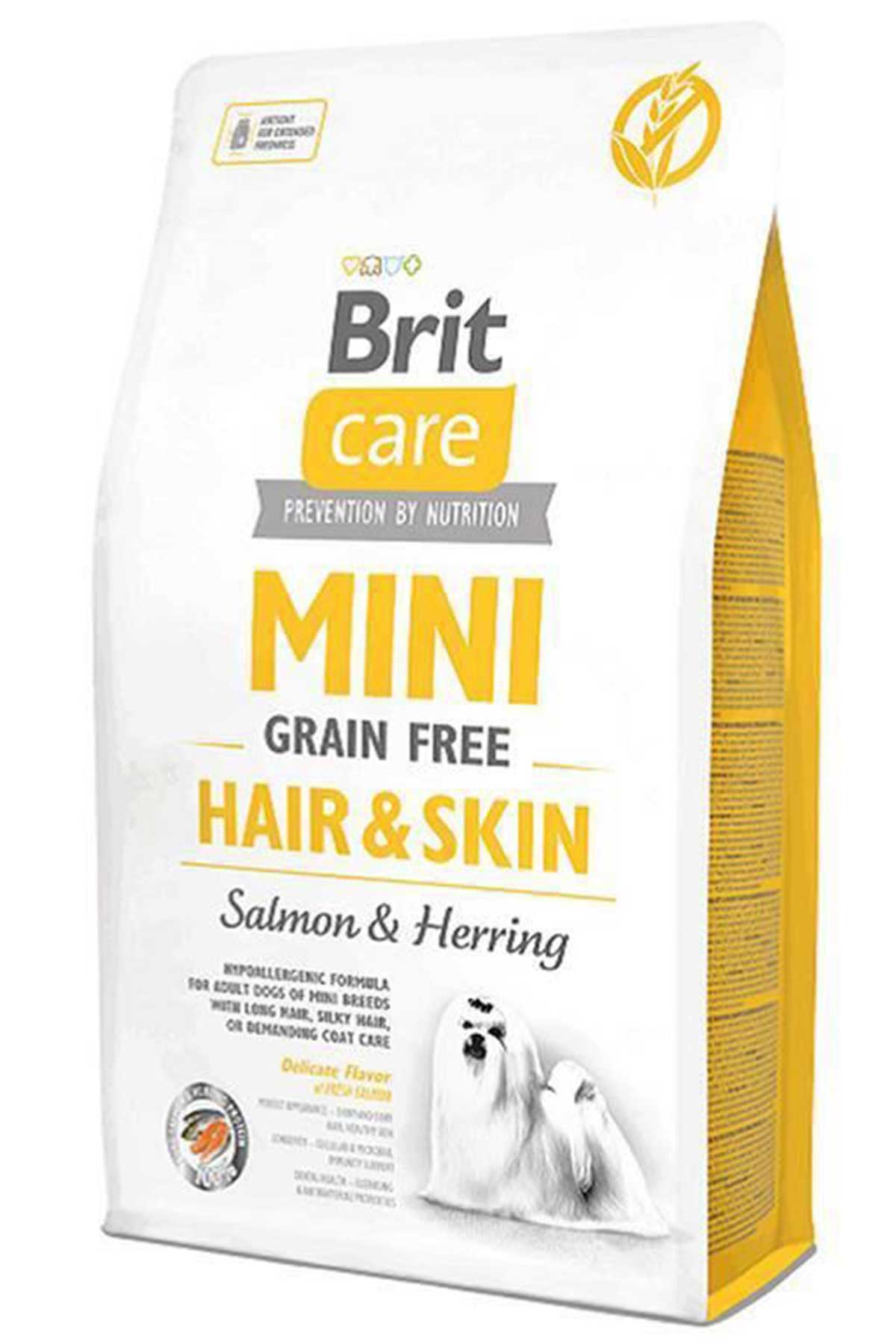 Brit Care Mini Hair & Skin Tahılsız Somon ve Ringa Balıklı Küçük Irk Yetişkin Köpek Maması 7kg