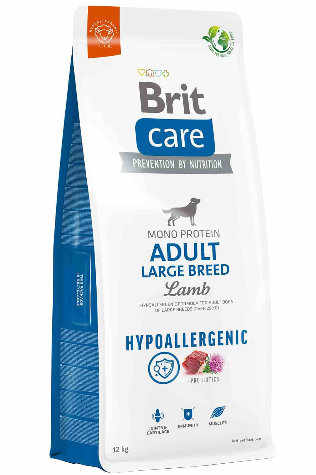 Brit Care Mono Protein Hipoalerjenik Kuzulu Büyük Irk Yetişkin Köpek Maması 12kg