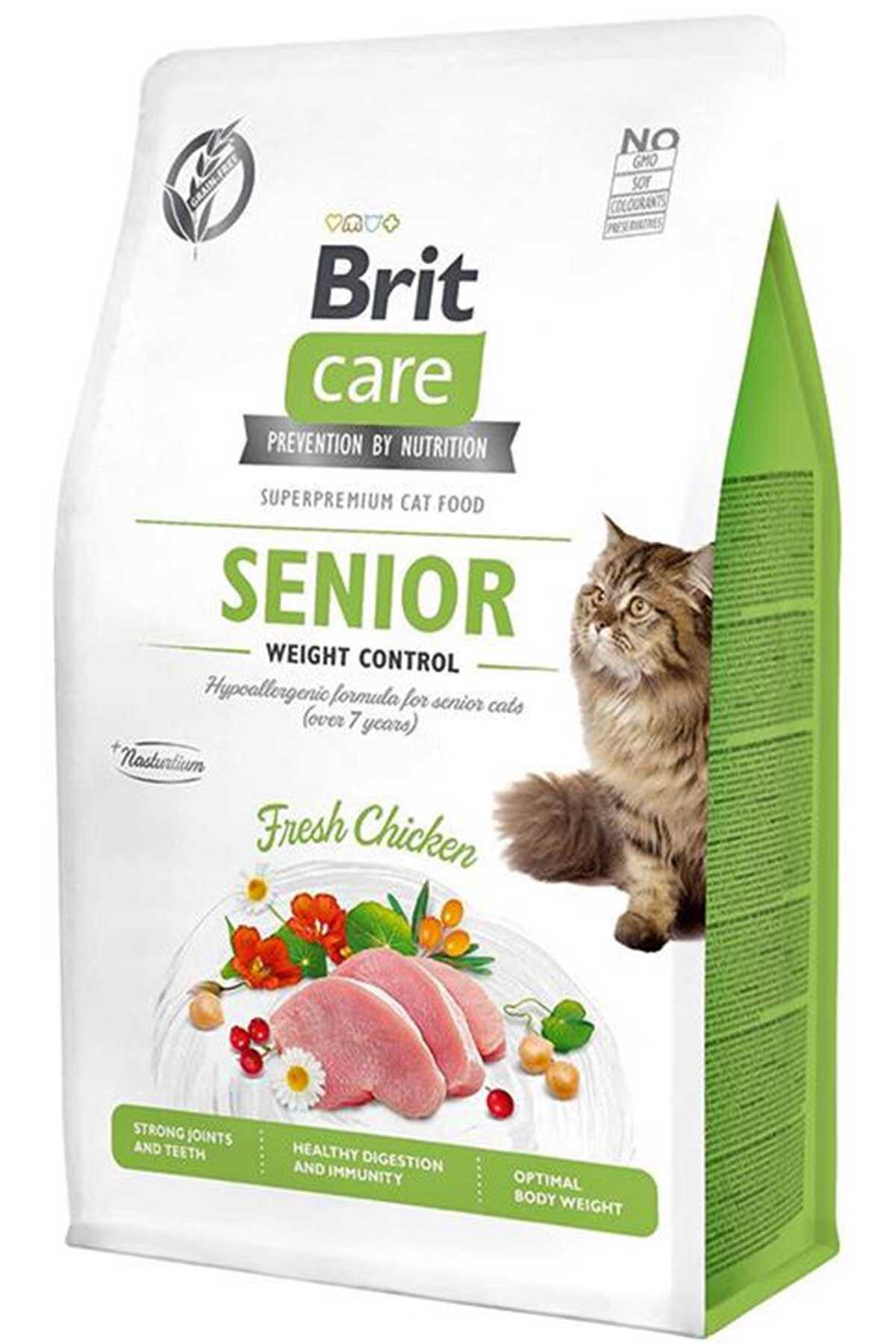 Brit Care Senior Kilo Kontrolü İçin Tahılsız Tavuklu Yaşlı Kedi Maması 2kg