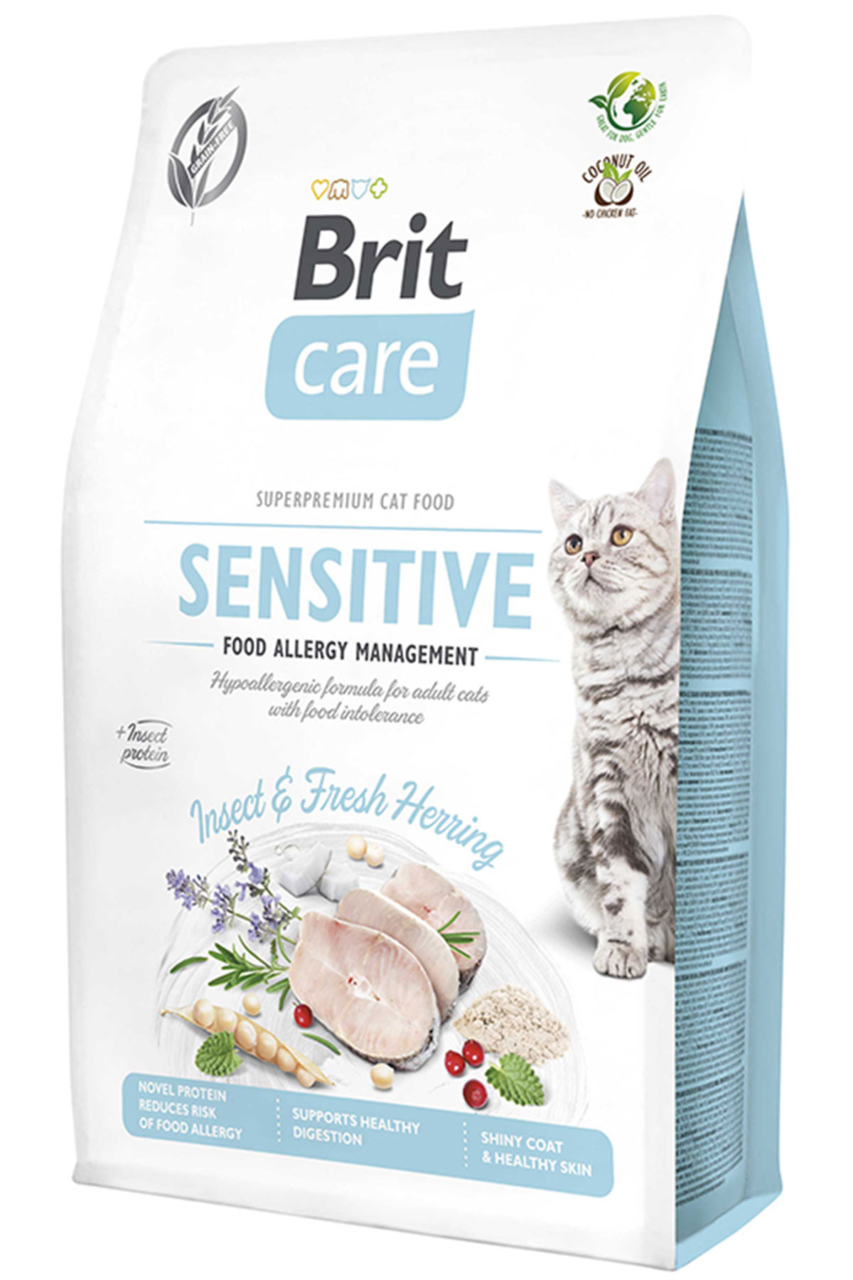 Brit Care Sensitive Özel Formül Balıklı Hipoalerjenik Yetişkin Kedi Maması 2kg