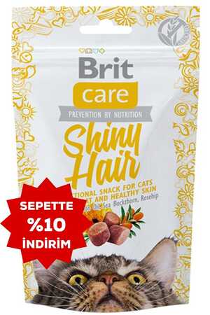 Brit Care Snack Shiny Hair Parlak Tüyler İçin Kedi Ödül Maması 50gr - Thumbnail