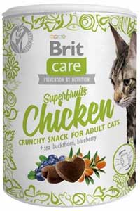 Brit Care Snack Superfruits Tavuklu ve Yabanmersinli Kedi Ödül Maması 100gr