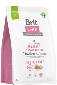 Brit Care Digest&Relax Tavuklu Larva Proteinli Küçük Irk Yetişkin Köpek Maması 3kg - Thumbnail