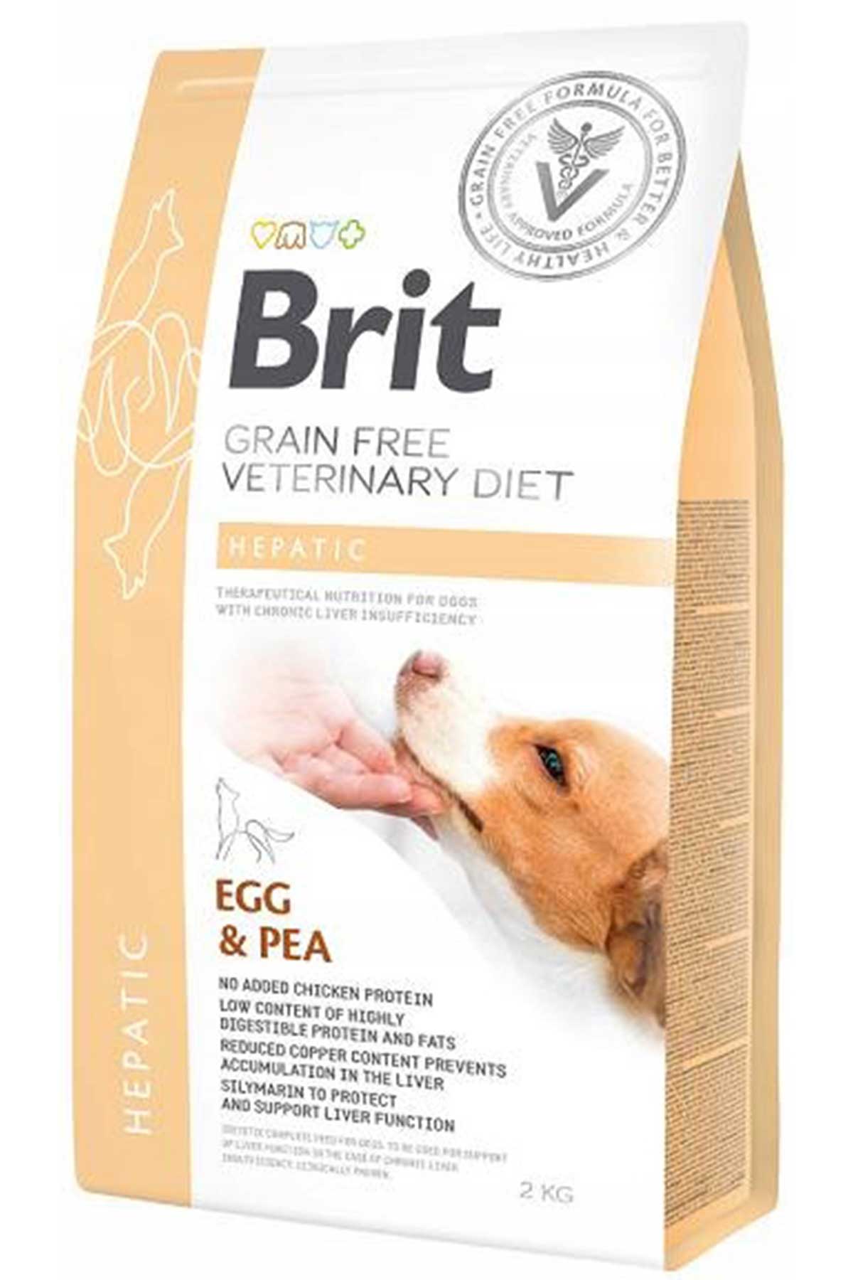 Brit Veterinary Diet Hepatic Karaciğer Yetmezliği olan Köpekler için Tahılsız Köpek Maması 2kg